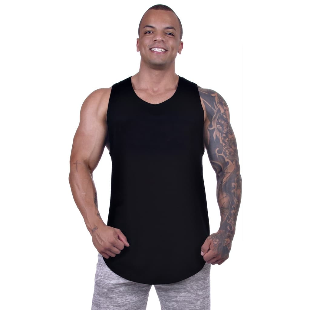 Regata Masculina Classic - Lisa - 100% algodão sem estampa básica