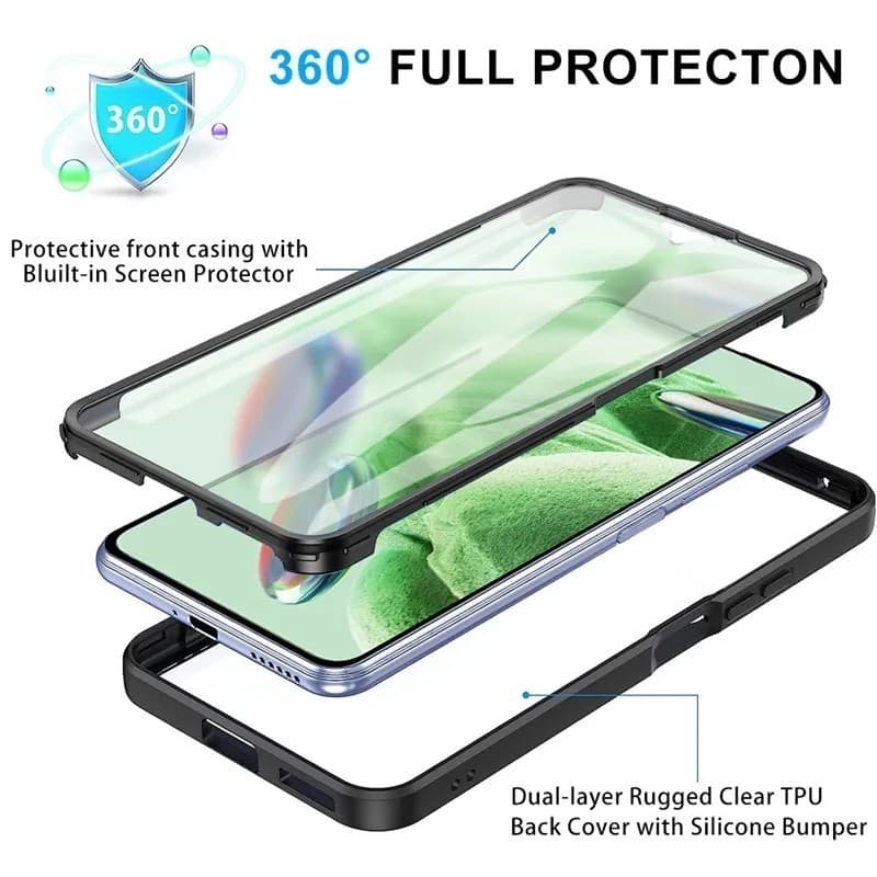 Capinha 360 Protetora Transparente Samsung A33 A24 A22 A21S A20 A30 A51 M54 M10 M13 S23 FE A32