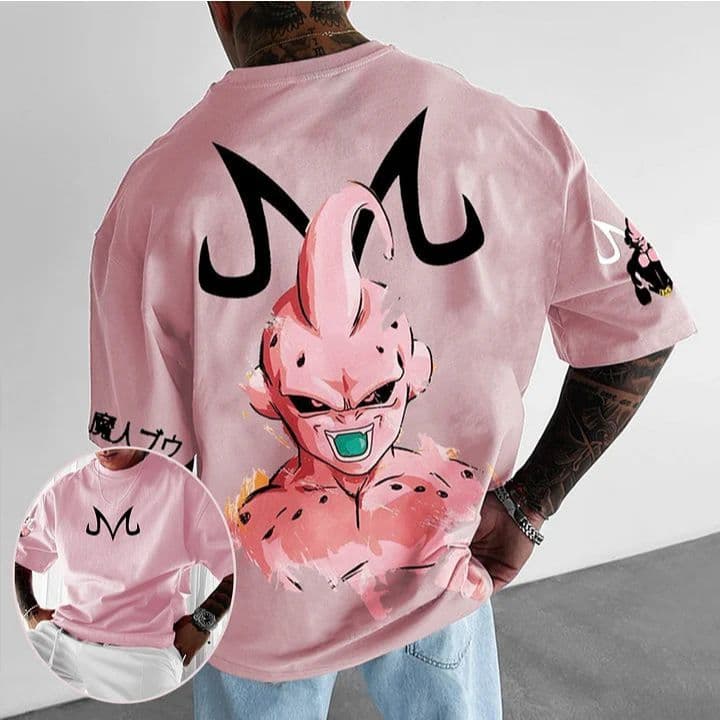 Camiseta Plus Size Aftersoul | Majin Boo Kid | 100% Algodão | Anime | Streetwear | Dragon Ball Z |