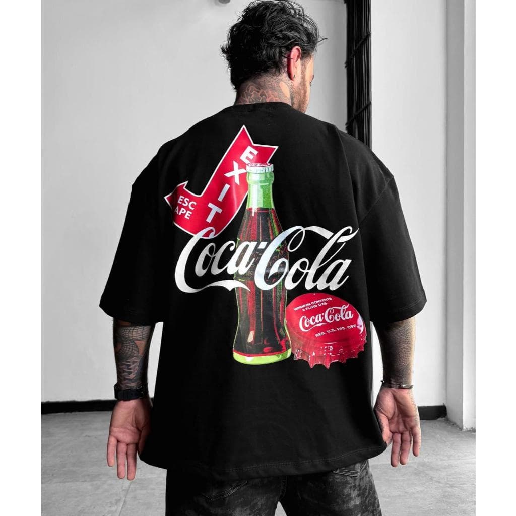 camiseta coca cola aftersoul oversized plus algodão streetwear cultura pop vintage unisex