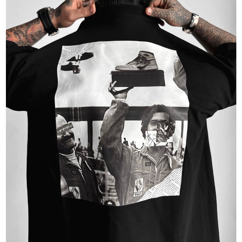 Camiseta Oversized Glitch Pódio – Streetwear autêntico, arte urbana e estilo em uma peça única.