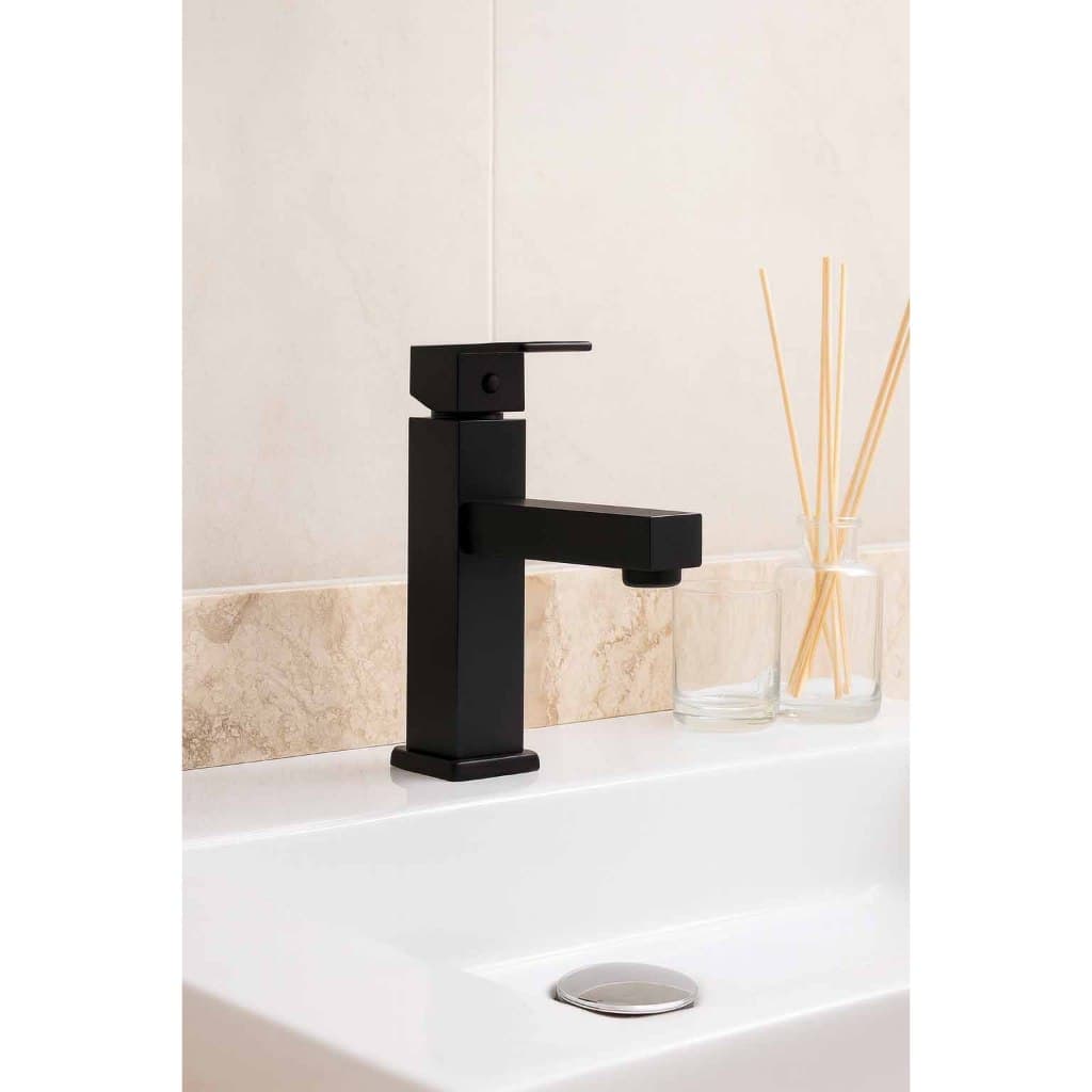 Torneira Preta para Pia de Banheiro – Design Moderno | Monocomando com Bica Baixa