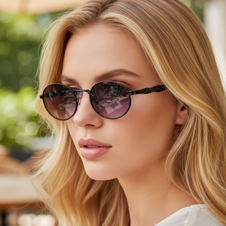 Óculos de Sol Catar Redondo Premium Blogueira Oldstyle Retrô Clássico Vintage uv400 Unissex