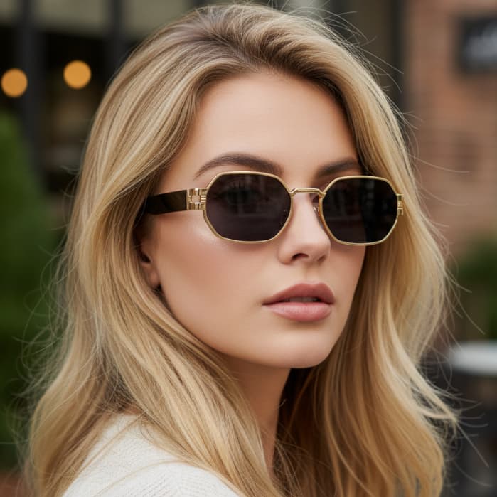 Oculos de Sol Marrocos Premium Geometrico Blogueira Tendencia uv400 Masculino Feminino