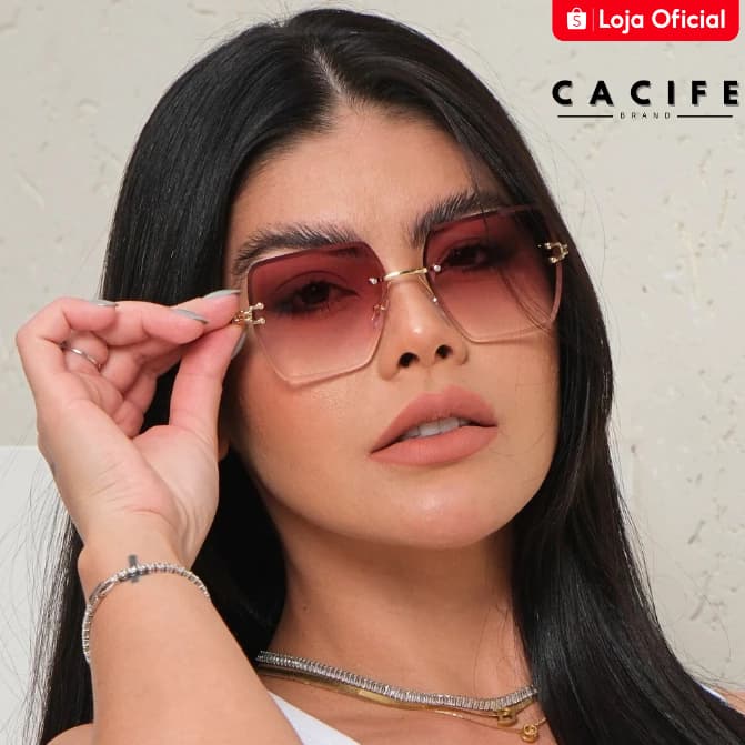 Óculos de Sol Capri Quadrado Grande Premium Blogueira Capri uv400 Unissex