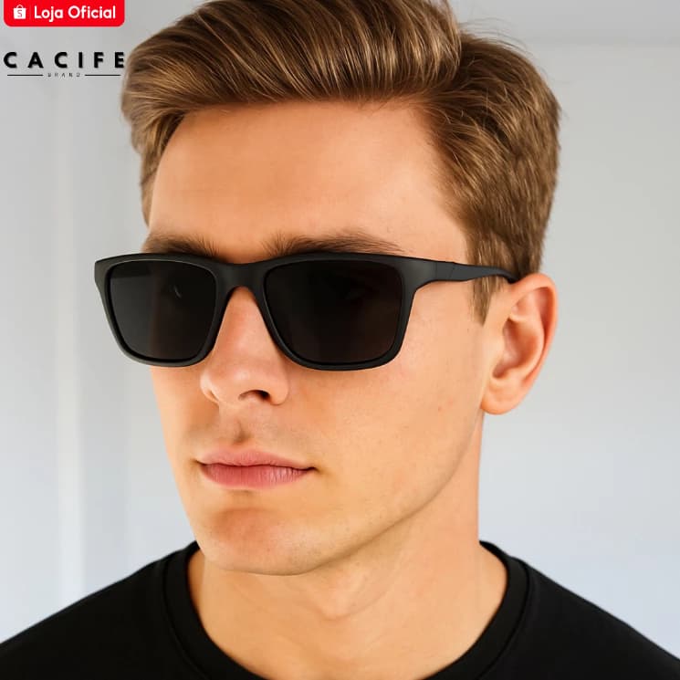 Óculos de Sol Roma Retangular Premium Estilo Esportivo uv400 Unissex - Cacife Brand