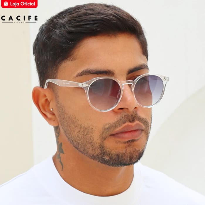 Óculos de Sol Degradê Redondo Taj Cristal Premium Steampunk Clássico uv400 Feminino Masculino