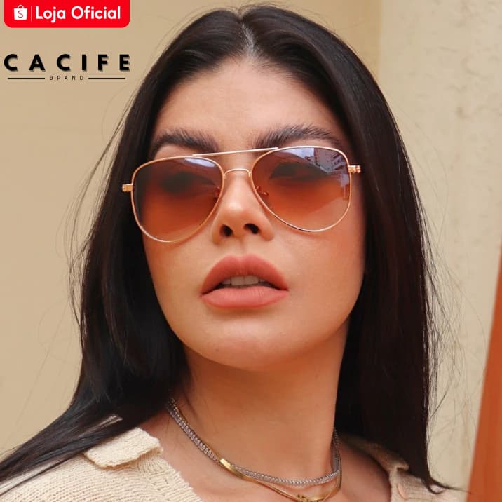 Óculos de Sol Boss Aviador Blogueira Tendência Moda Praia Verão uv400 Unissex