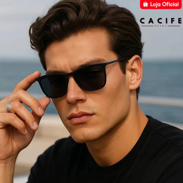 Óculos de Sol Quadrado Original Premium Clássico Tendencia Old Money Hype uv400 Masculino Feminino