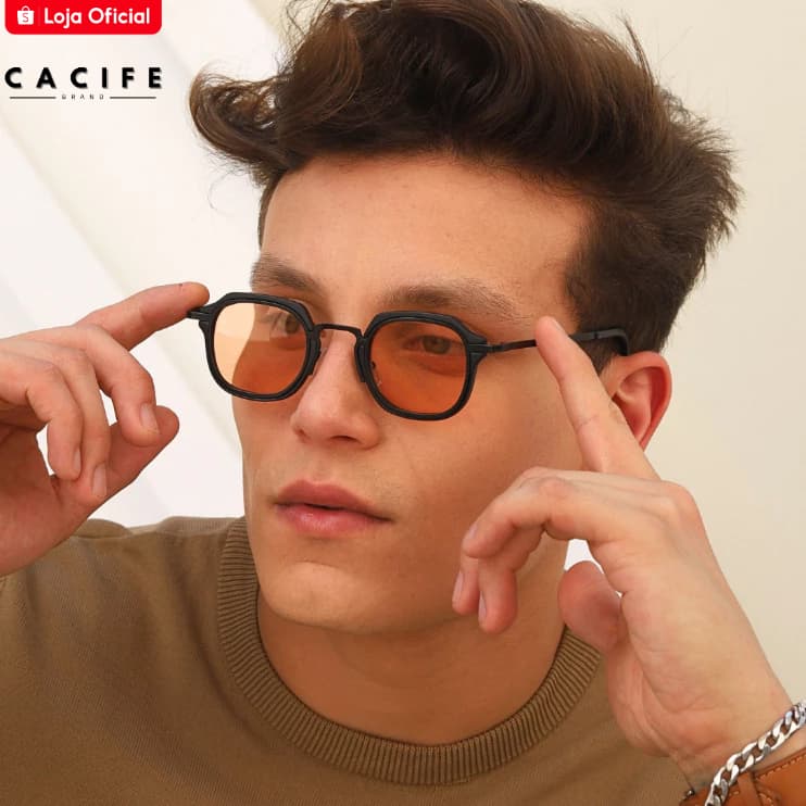 Oculos de Sol Hexagonal Preto Fosco Lentes Rose Premium Classico Vintage Tendencia uv400 Masculino