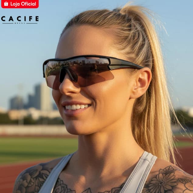 Óculos de Sol Esportivo Premium Baixa Pace Corrida Bike Tendencia Fitness uv400 Masculino Feminino