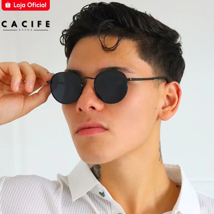 Óculos de Sol Round Premium Vintage Oldstyle Clássico uv400 Unissex