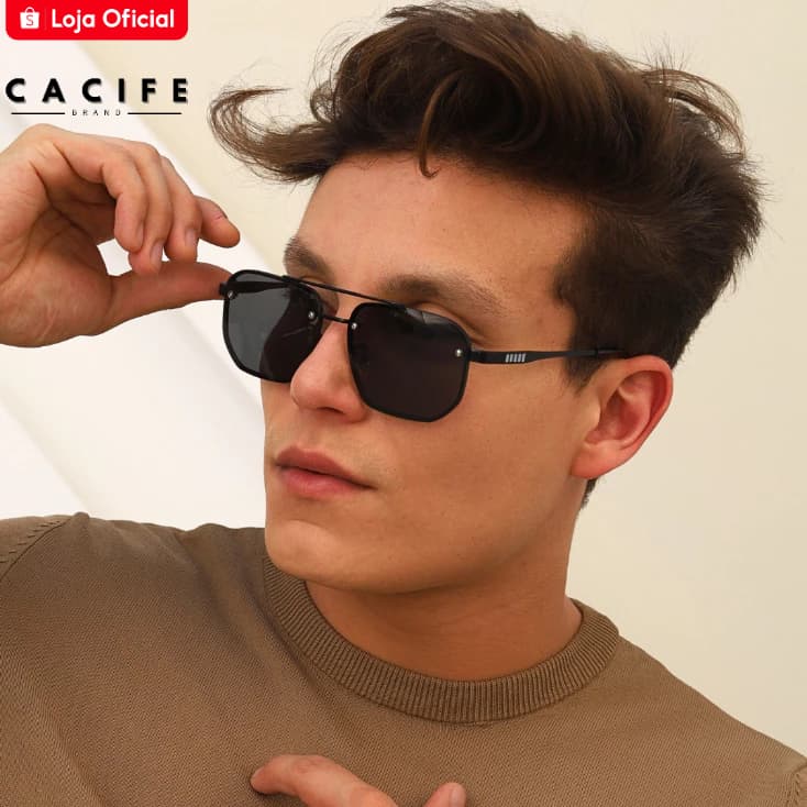 Oculos de Sol Stark 2.0 Aviador Quadrado Premium Classico Retro uv400 Masculino Feminino