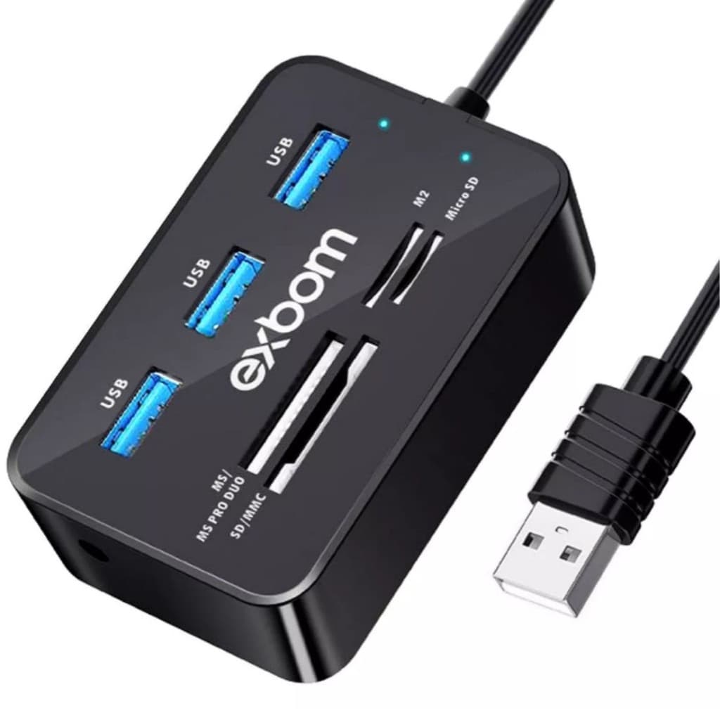 Hub USB 2.0 Notebook PC Computador Micro SD Multi Porta Leitor Dispositivos Escritório Sistemas Pen Drive Cabo